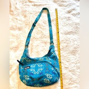 Kavu Turquoise and White Shoulder Bag